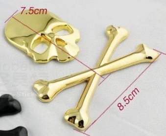 Amazon.co.jp: 【ノーブランド品】ドクロ スカル 車用 エンブレム 骸骨